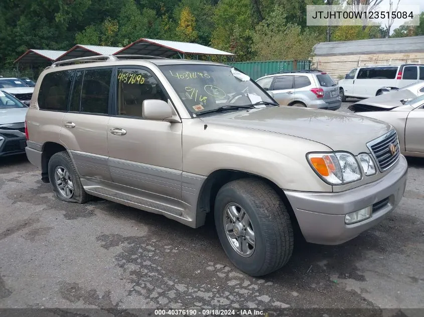 2002 Lexus Lx 470 VIN: JTJHT00W123515084 Lot: 40376190