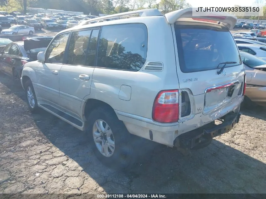 JTJHT00W933535150 2003 Lexus Lx 470