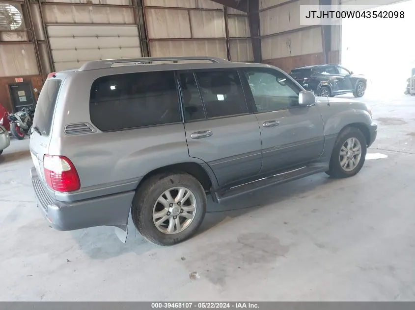 JTJHT00W043542098 2004 Lexus Lx 470