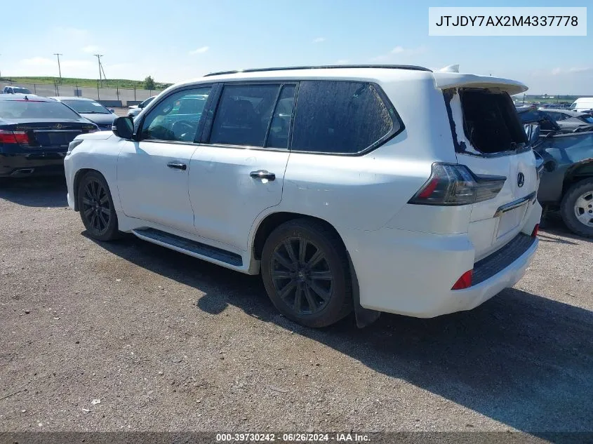 JTJDY7AX2M4337778 2021 Lexus Lx 570 Three-Row