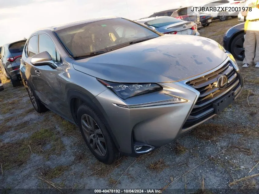 JTJBARBZXF2001978 2015 Lexus Nx 200T