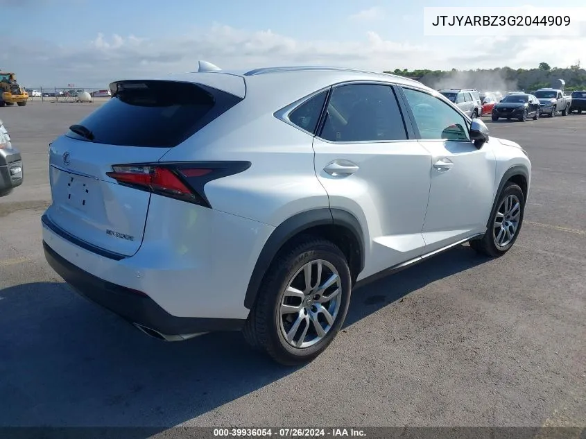 JTJYARBZ3G2044909 2016 Lexus Nx 200T/Base/F Sport