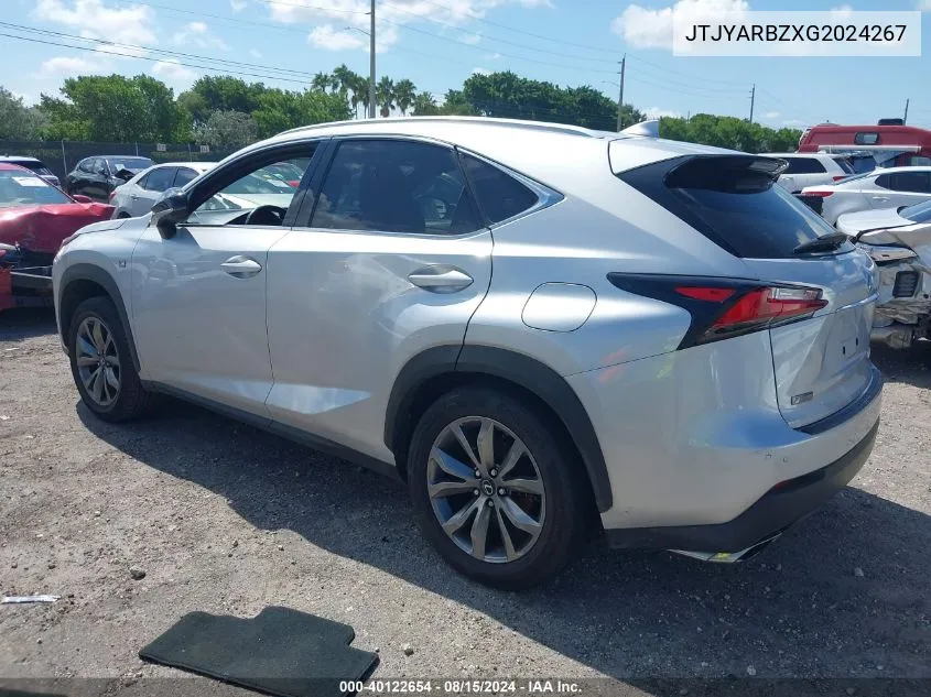 JTJYARBZXG2024267 2016 Lexus Nx 200T F Sport