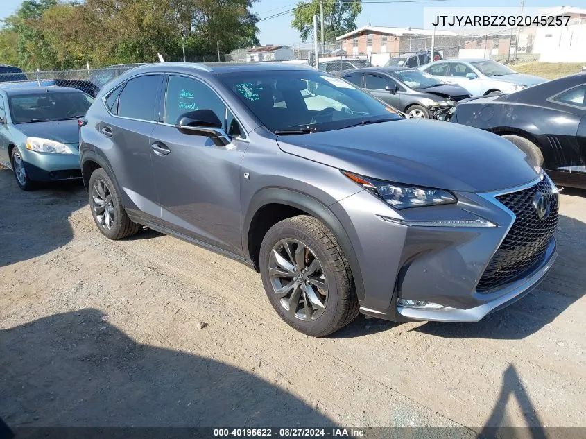 JTJYARBZ2G2045257 2016 Lexus Nx 200T F Sport