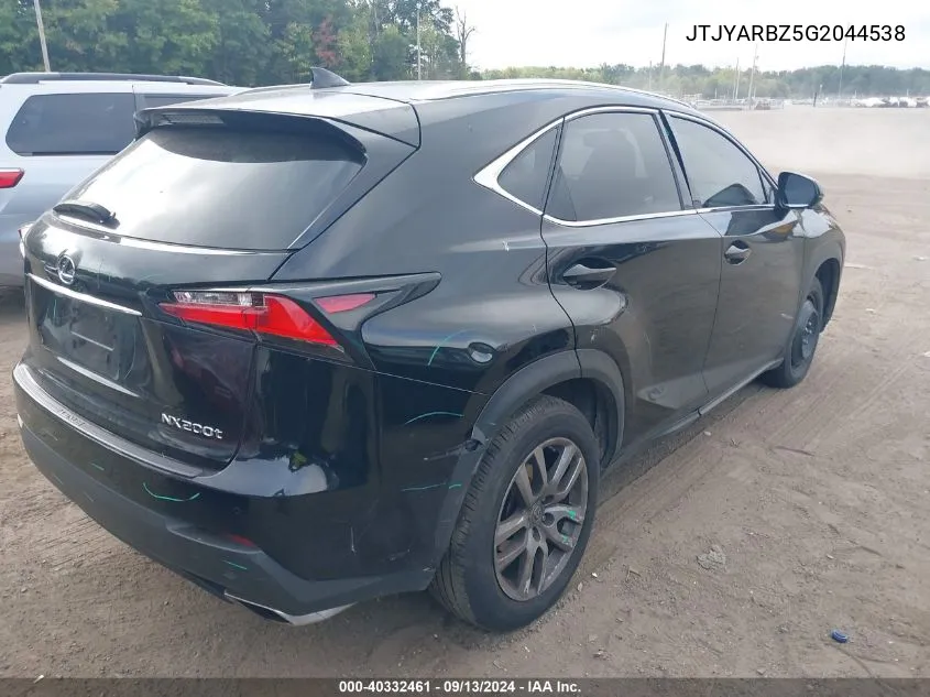 JTJYARBZ5G2044538 2016 Lexus Nx 200T 200T/Base/F Sport