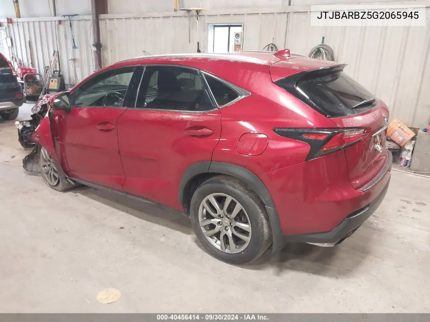 JTJBARBZ5G2065945 2016 Lexus Nx 200T/Base/F Sport