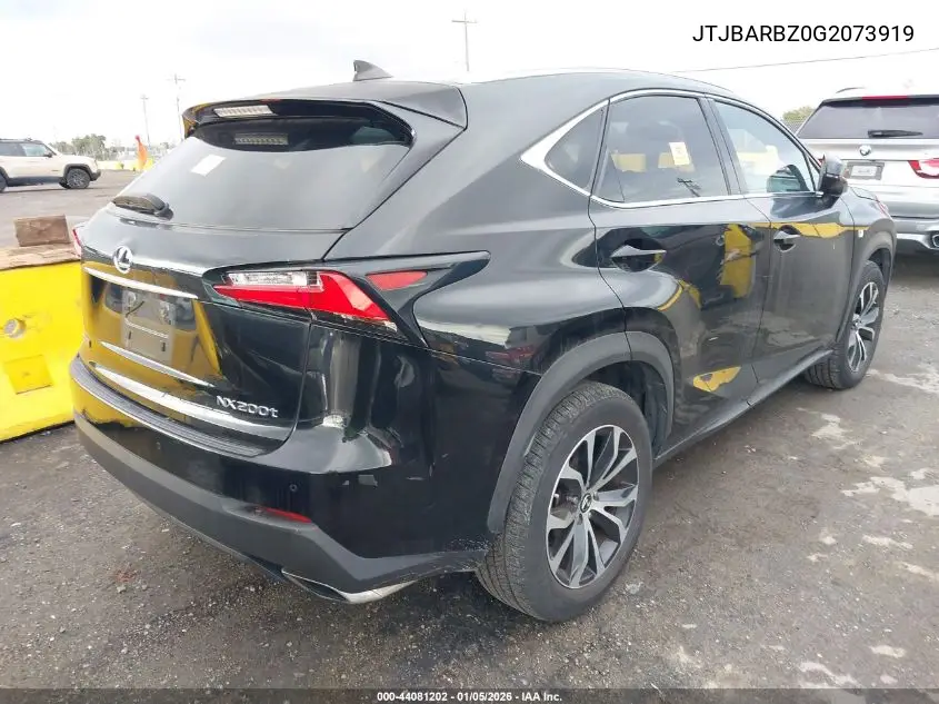 JTJBARBZ0G2073919 2016 Lexus Nx 200T F Sport