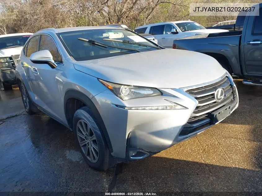 JTJYARBZ1G2024237 2016 Lexus Nx 200T