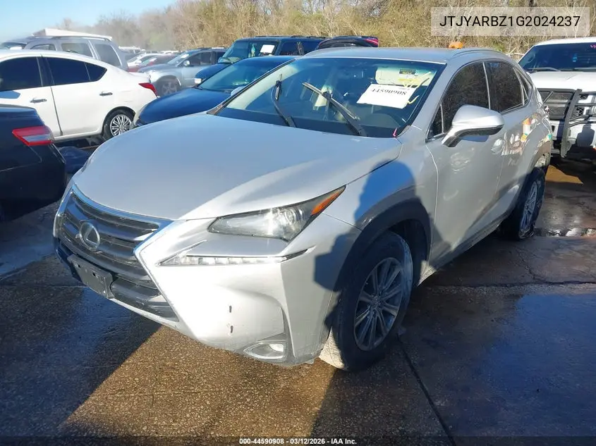 JTJYARBZ1G2024237 2016 Lexus Nx 200T