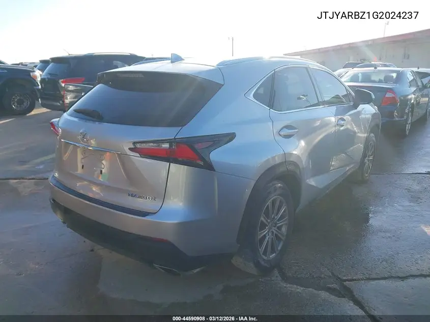 JTJYARBZ1G2024237 2016 Lexus Nx 200T