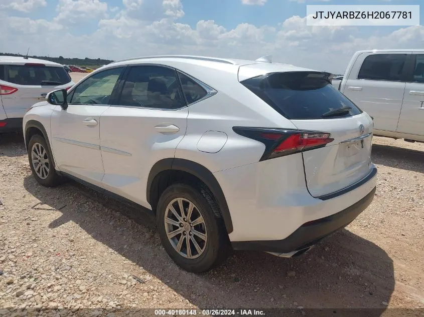 JTJYARBZ6H2067781 2017 Lexus Nx 200T/Base/F Sport