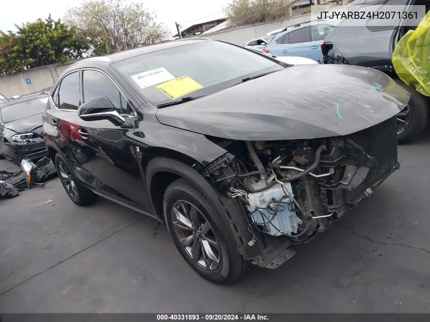 JTJYARBZ4H2071361 2017 Lexus Nx 200T F Sport