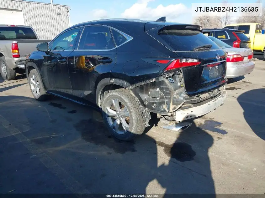 JTJBARBZ4H2136635 2017 Lexus Nx 200T