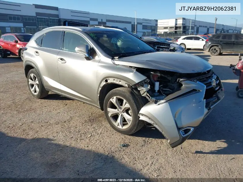 JTJYARBZ9H2062381 2017 Lexus Nx 200T
