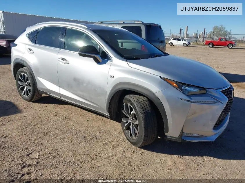 JTJYARBZ0H2059837 2017 Lexus Nx 200T F Sport