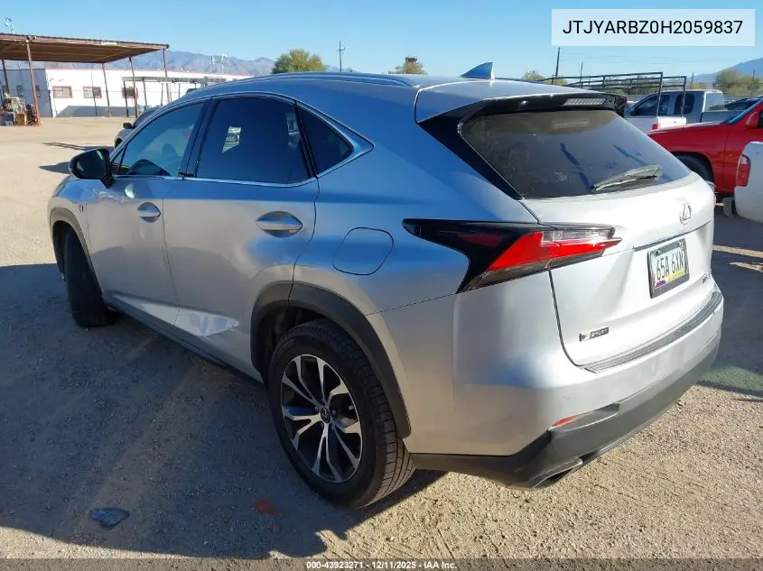 JTJYARBZ0H2059837 2017 Lexus Nx 200T F Sport