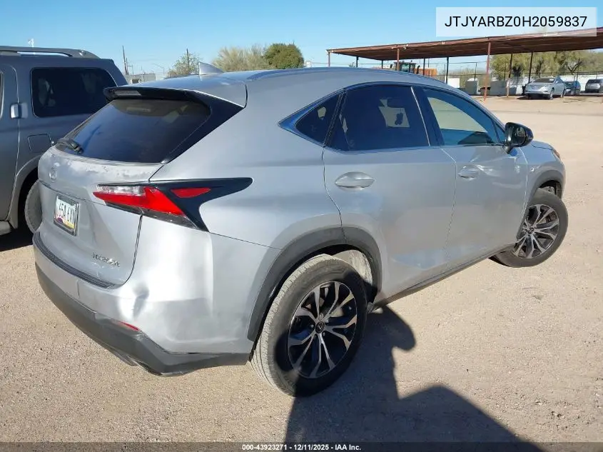 JTJYARBZ0H2059837 2017 Lexus Nx 200T F Sport