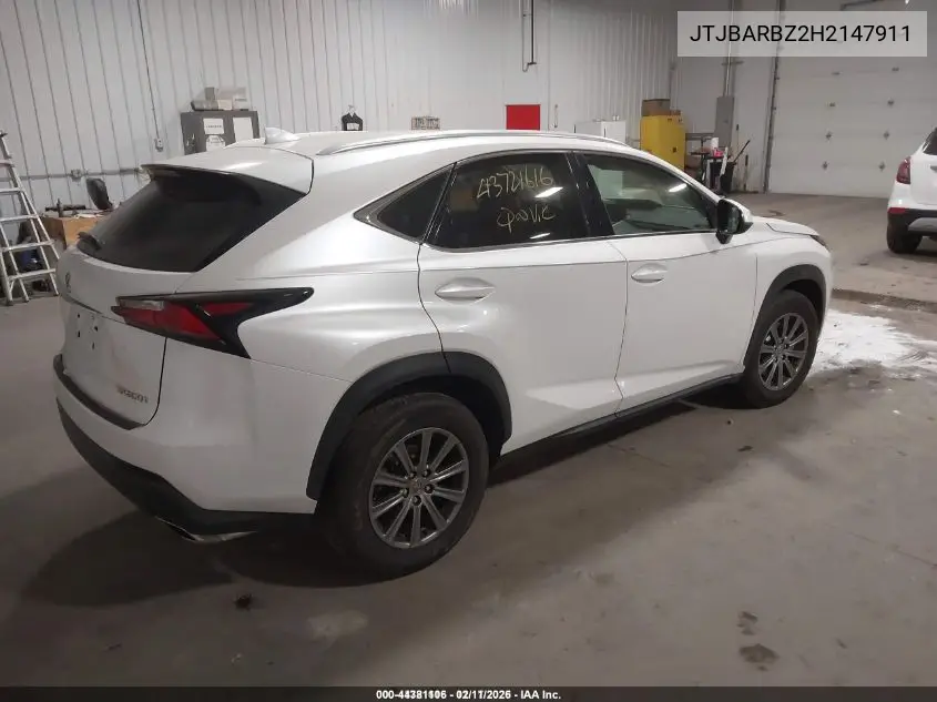 JTJBARBZ2H2147911 2017 Lexus Nx 200T