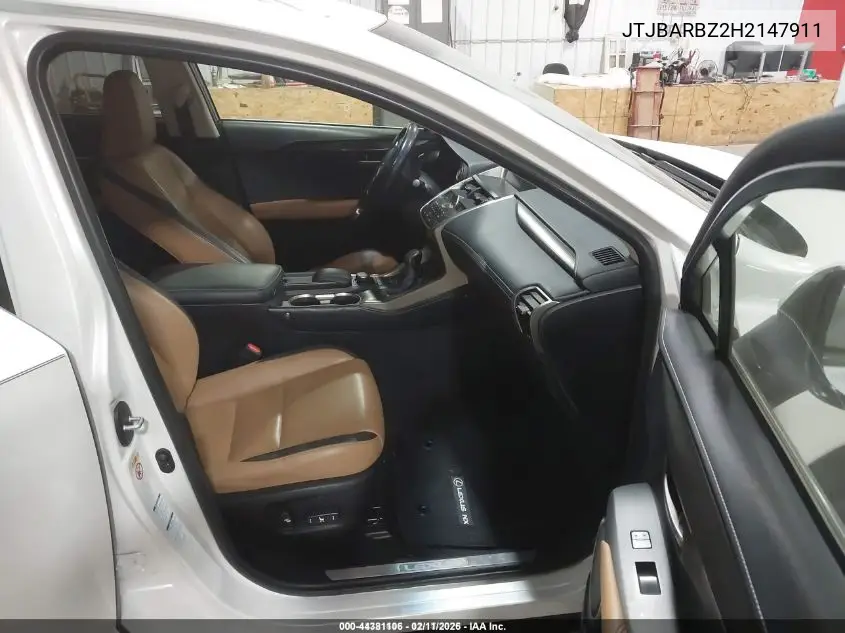 JTJBARBZ2H2147911 2017 Lexus Nx 200T