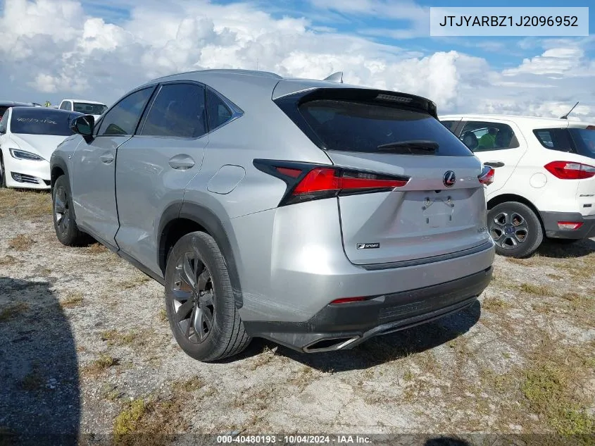 JTJYARBZ1J2096952 2018 Lexus Nx 300 F Sport