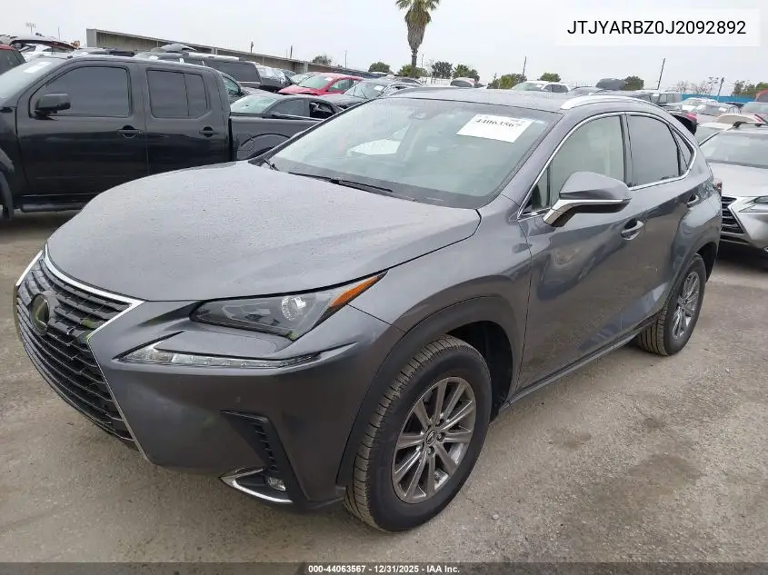 JTJYARBZ0J2092892 2018 Lexus Nx 300