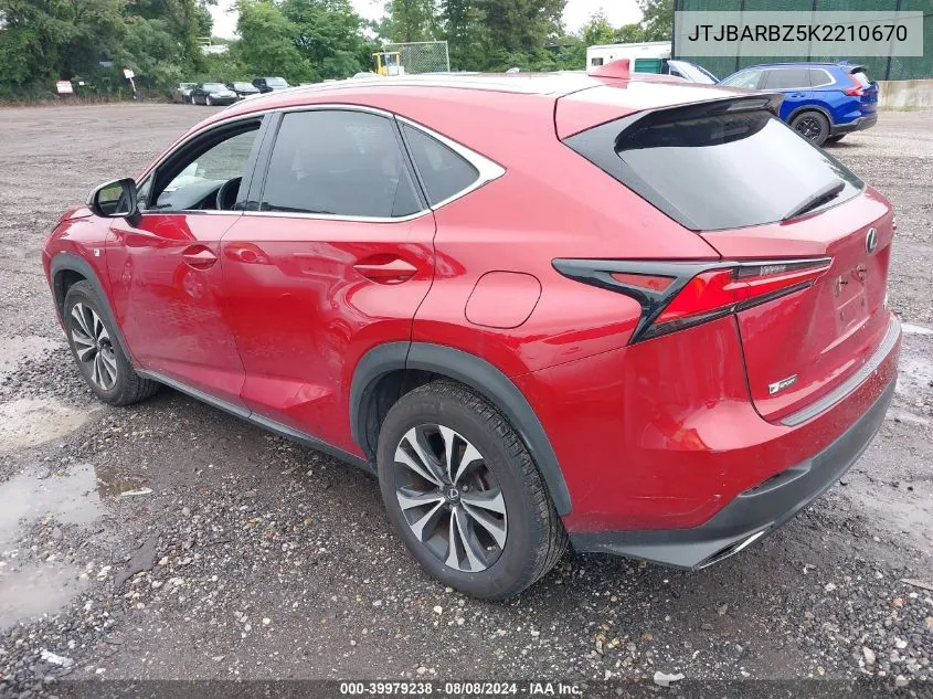 JTJBARBZ5K2210670 2019 Lexus Nx 300 F Sport