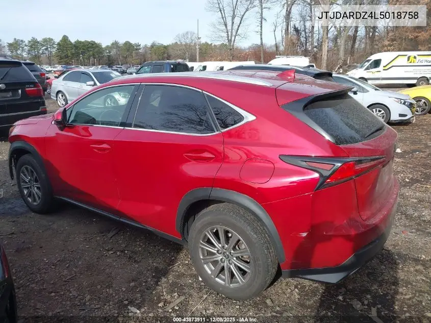 JTJDARDZ4L5018758 2020 Lexus Nx 300