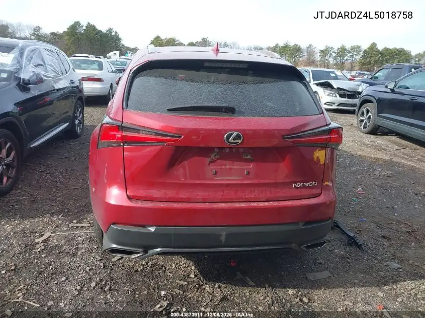 JTJDARDZ4L5018758 2020 Lexus Nx 300
