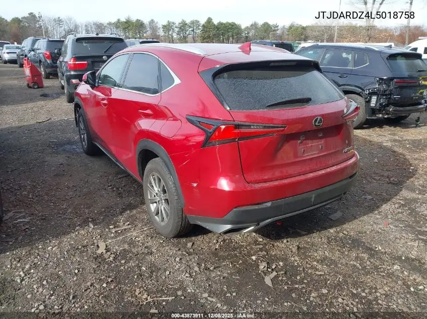 JTJDARDZ4L5018758 2020 Lexus Nx 300