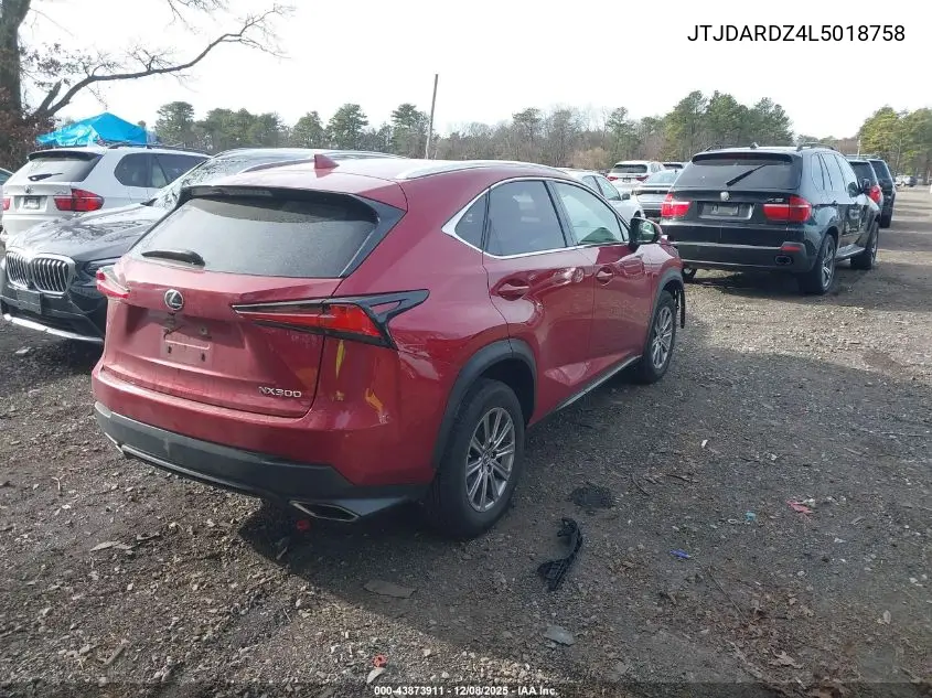 JTJDARDZ4L5018758 2020 Lexus Nx 300
