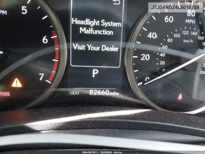 JTJDARDZ4L5018758 2020 Lexus Nx 300