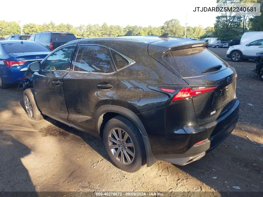 JTJDARDZ5M2240681 2021 Lexus Nx 300