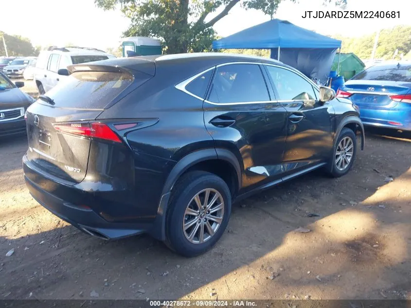 JTJDARDZ5M2240681 2021 Lexus Nx 300