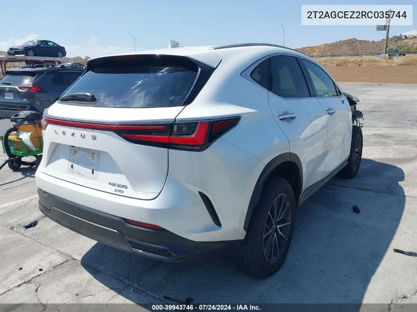 2T2AGCEZ2RC035744 2024 Lexus Nx 350