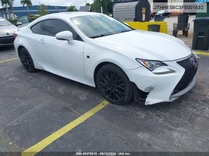 JTHHE5BC3F5001632 2015 Lexus Rc 350