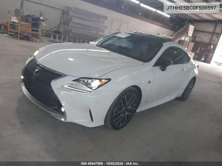 JTHHE5BC0F500597 2015 Lexus Rc 350