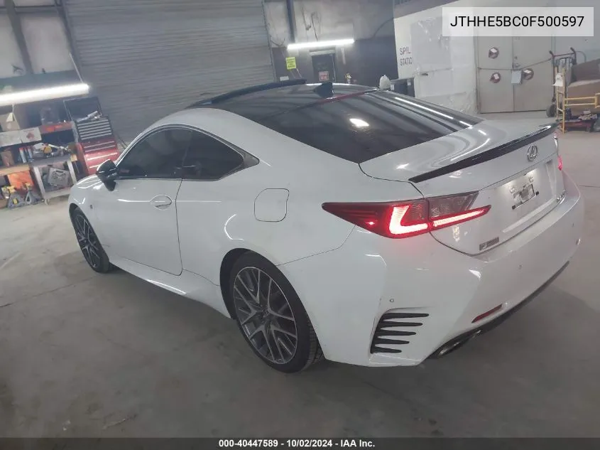 JTHHE5BC0F500597 2015 Lexus Rc 350