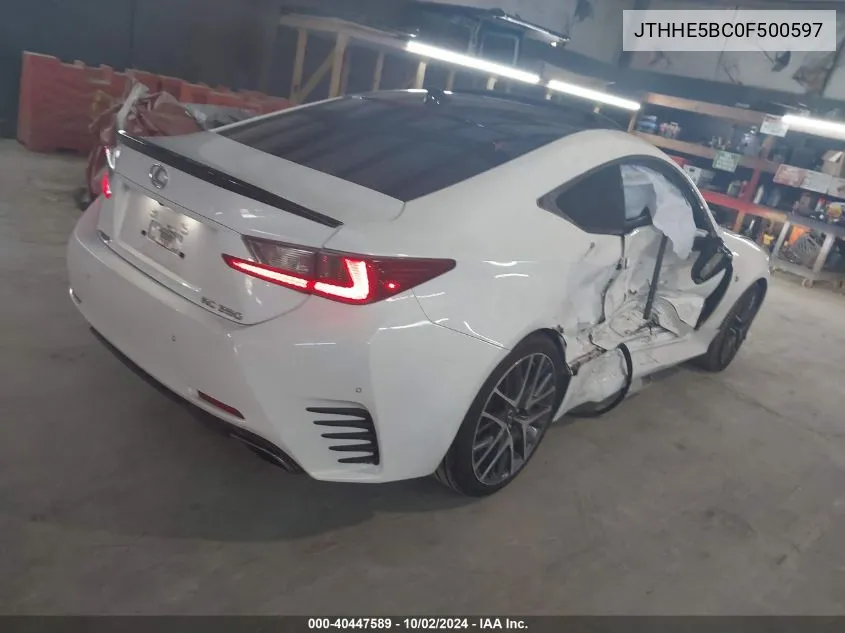 JTHHE5BC0F500597 2015 Lexus Rc 350