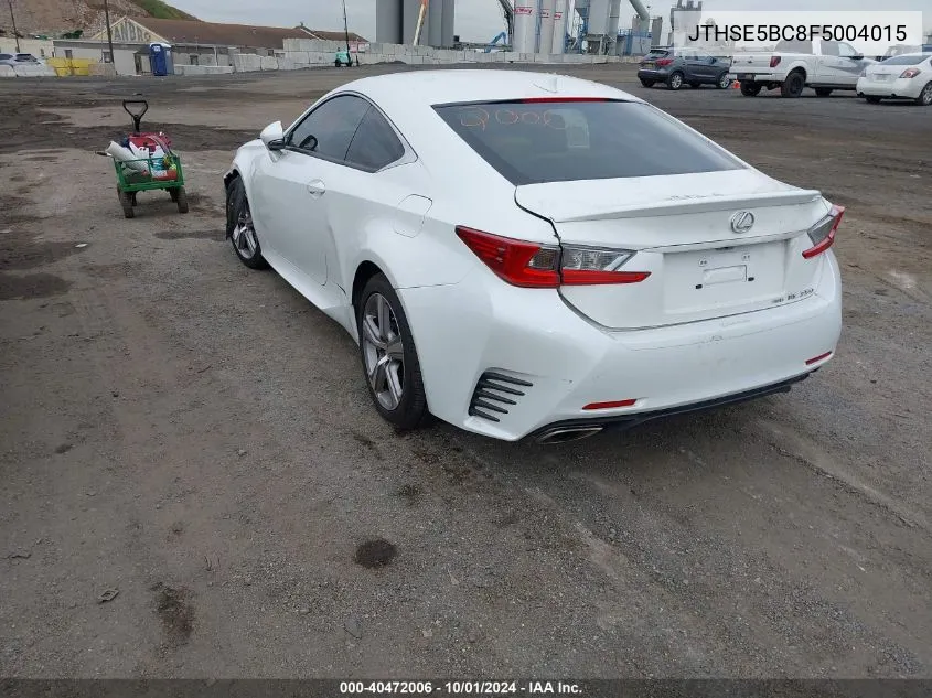 JTHSE5BC8F5004015 2015 Lexus Rc 350