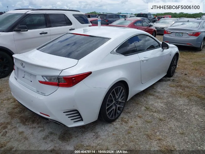 JTHHE5BC6F5006100 2015 Lexus Rc 350