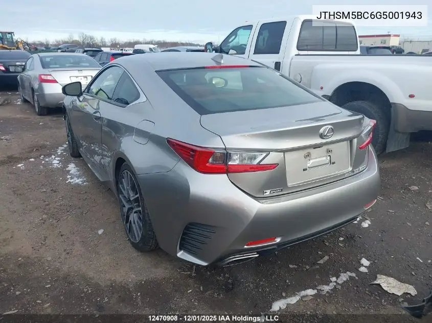 JTHSM5BC6G5001943 2016 Lexus Rc 300