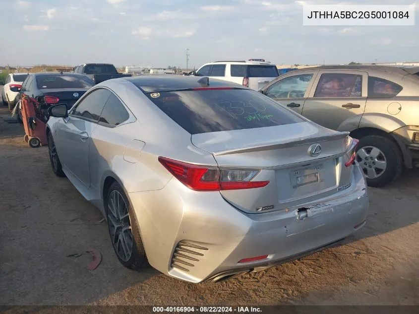 JTHHA5BC2G5001084 2016 Lexus Rc 200T