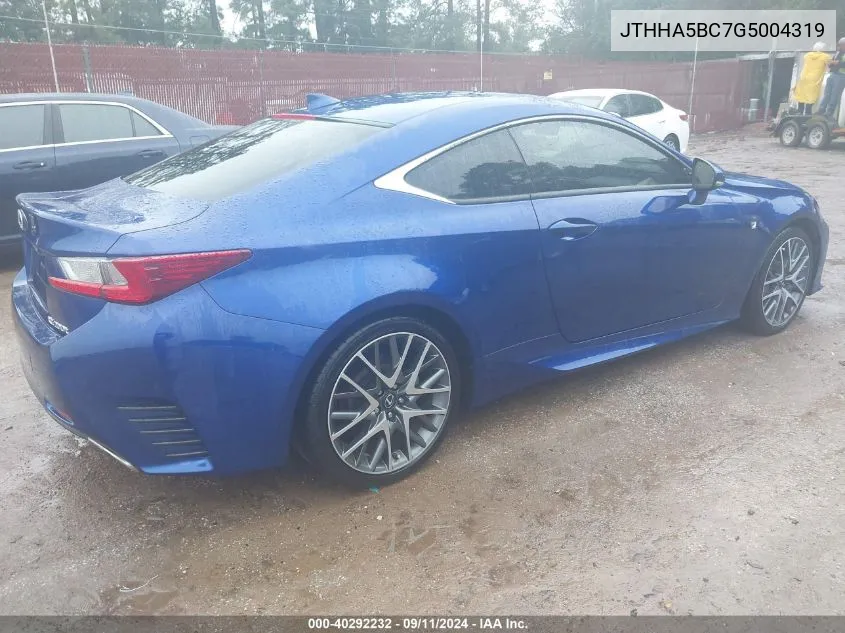 JTHHA5BC7G5004319 2016 Lexus Rc 200T