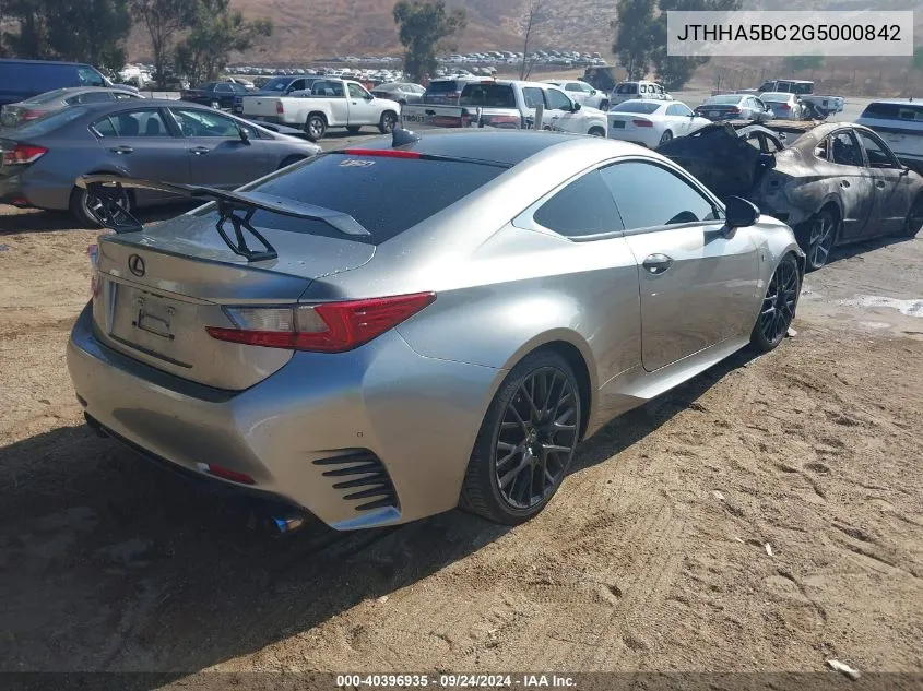 JTHHA5BC2G5000842 2016 Lexus Rc 200T