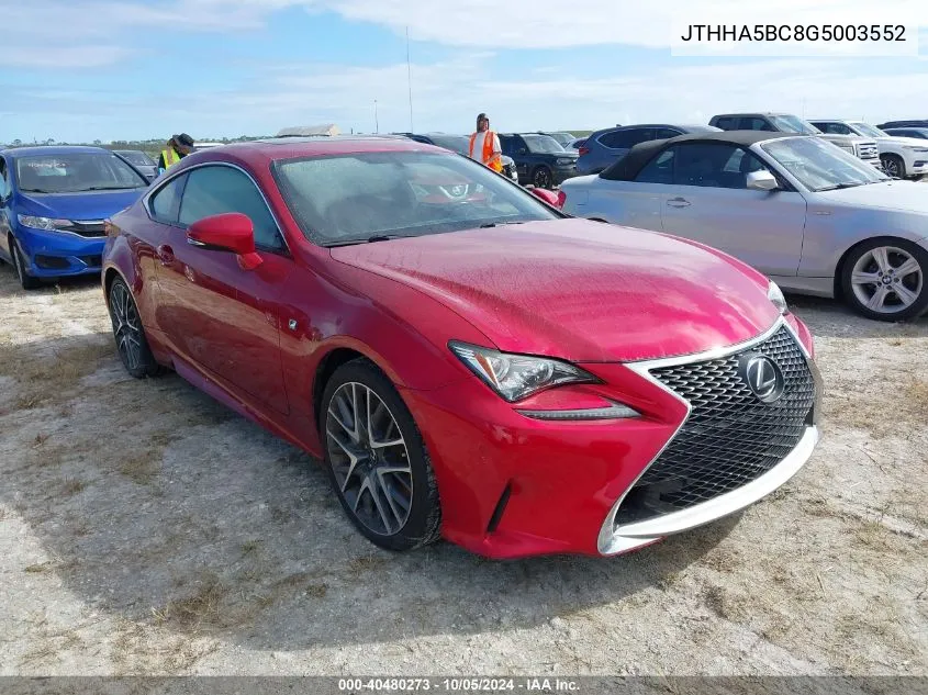 JTHHA5BC8G5003552 2016 Lexus Rc 200T