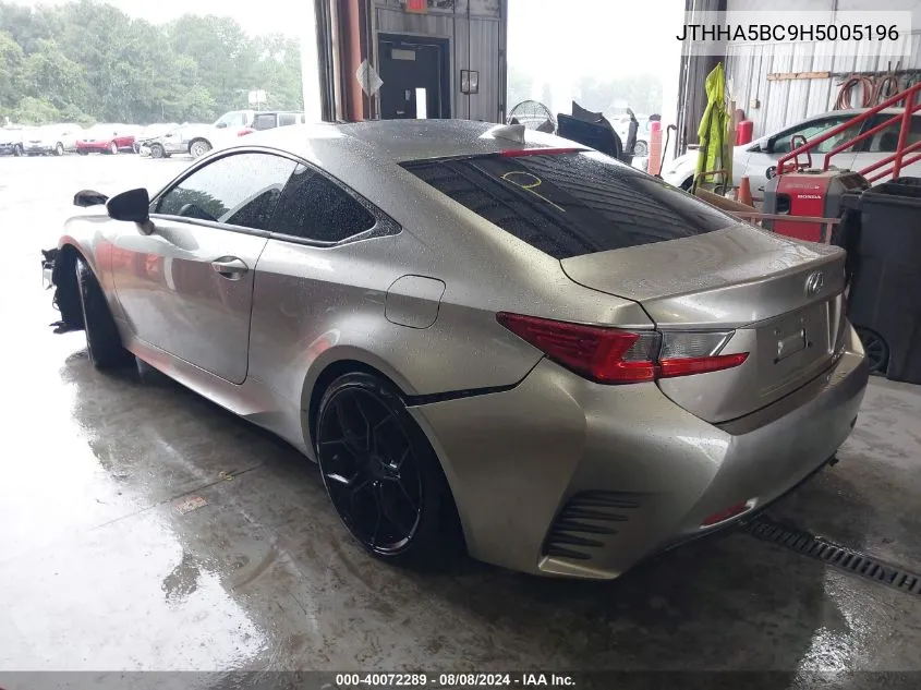 JTHHA5BC9H5005196 2017 Lexus Rc 200T