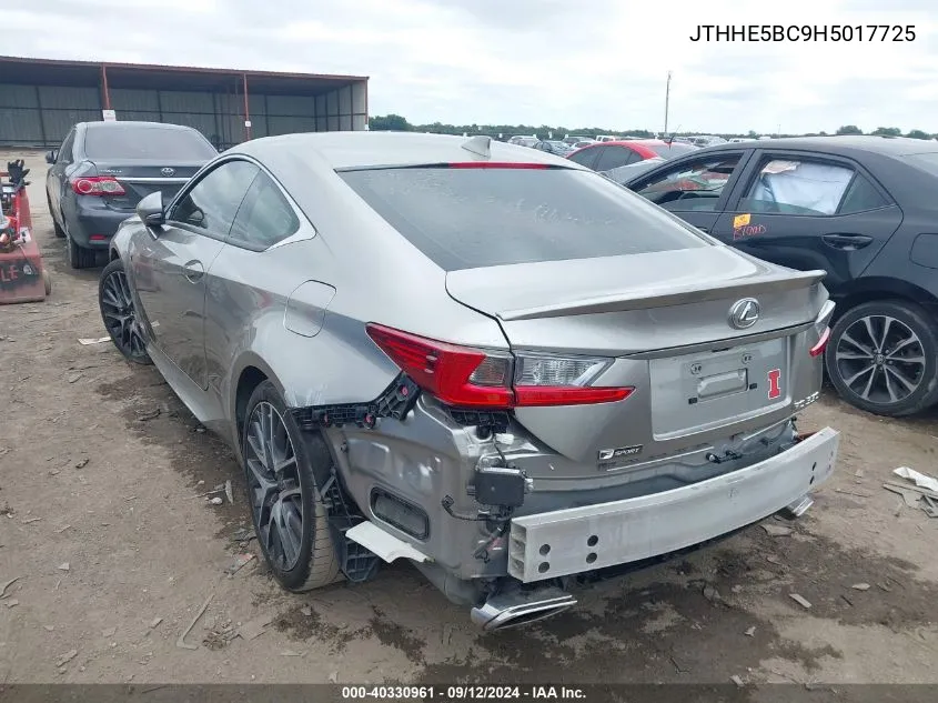 JTHHE5BC9H5017725 2017 Lexus Rc 350 350