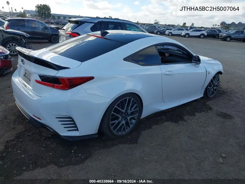 JTHHA5BC2H5007064 2017 Lexus Rc 200T