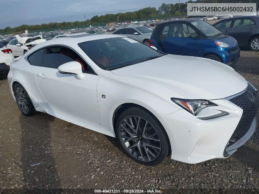 JTHSM5BC6H5002432 2017 Lexus Rc 300