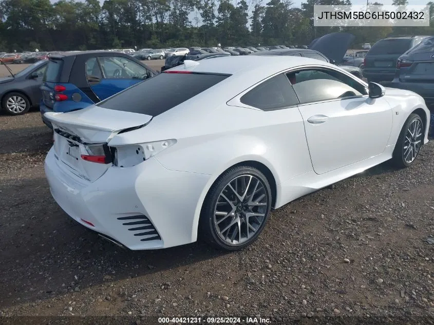 JTHSM5BC6H5002432 2017 Lexus Rc 300